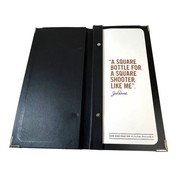 VTG JACK DANIELS Old No 7 Leather Book Whiskey Drink Menu And Jack And Coke Sign - Picture 7 of 10